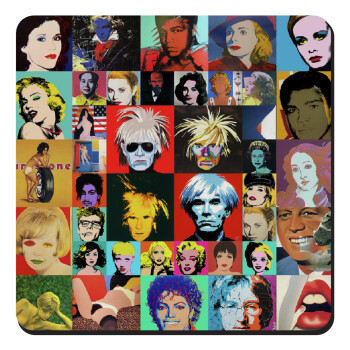 Warhol pop art, Τετράγωνο μαγνητάκι ξύλινο 9x9cm