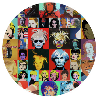 Warhol pop art, Mousepad Στρογγυλό 20cm