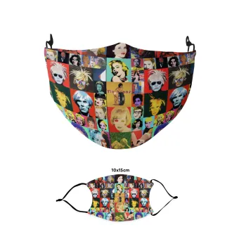 Warhol pop art, Μάσκα υφασμάτινη παιδική πολλαπλών στρώσεων με υποδοχή φίλτρου