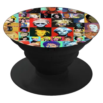 Warhol pop art, Phone Holders Stand  Μαύρο Βάση Στήριξης Κινητού στο Χέρι