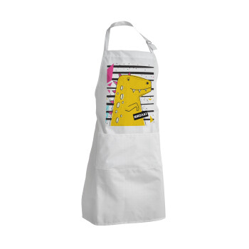 t-rex , Adult Chef Apron (with sliders and 2 pockets)
