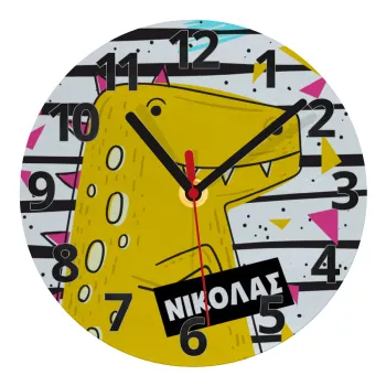 t-rex , Ρολόι τοίχου γυάλινο (20cm)