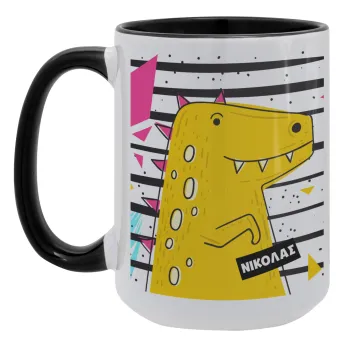 t-rex , Κούπα Mega 15oz, κεραμική Μαύρη, 450ml