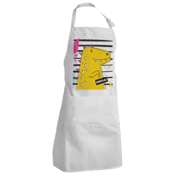 t-rex , Adult Chef Apron (with sliders and 2 pockets)