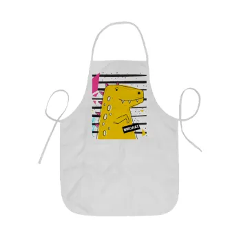 t-rex , Ποδιά Σεφ ολόσωμη κοντή  Παιδική (44x62cm)