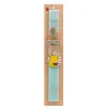 Easter Set, wooden keychain & aromatic flat Easter candle (30cm) (TURQUOISE)