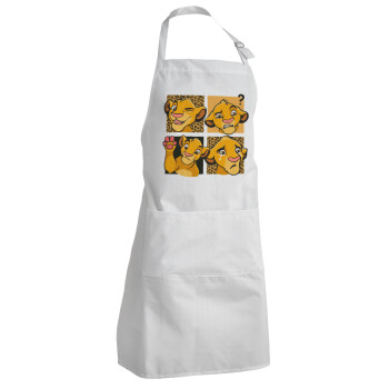 Simba, lion king, Adult Chef Apron (with sliders and 2 pockets)