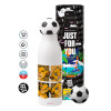 Soccer Metal mug thermos, double wall, 550ml