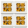 ΣΕΤ 4 Σουβέρ ξύλινα τετράγωνα (9cm)
