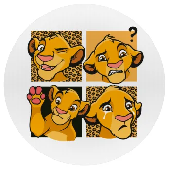 Simba, lion king, Mousepad Στρογγυλό 20cm