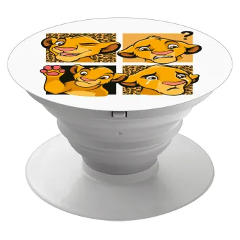 Simba, lion king, Phone Holders Stand  White Hand-held Mobile Phone Holder