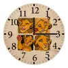 Ρολόι τοίχου ξύλινο plywood (20cm)