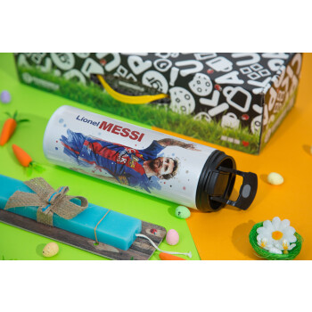Λιονέλ Μέσι, Πασχαλινή Λαμπάδα με Travel Tumbler θερμό με διπλό καπάκι (600ml, BPA free) & κερί αρωματικό πλακέ (30cm) (ΤΙΡΚΟΥΑΖ)