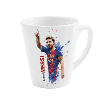 Lionel Messi, Κούπα κωνική Latte Λευκή, κεραμική, 300ml