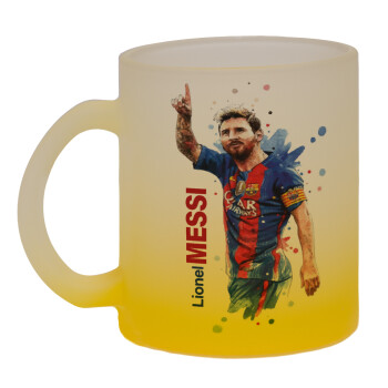 Lionel Messi, Κούπα γυάλινη δίχρωμη με βάση το κίτρινο ματ, 330ml