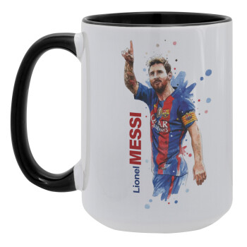 Lionel Messi, Κούπα Mega 15oz, κεραμική Μαύρη, 450ml