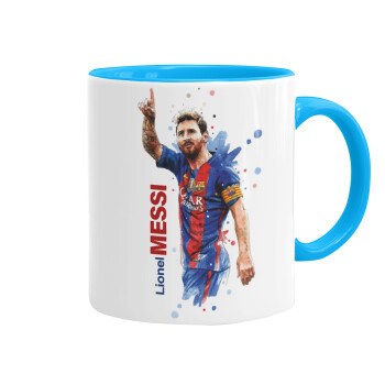 Lionel Messi, Mug colored light blue, ceramic, 330ml