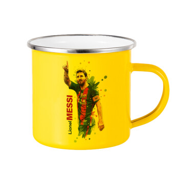 Lionel Messi, Yellow Enamel Metallic Cup 360ml