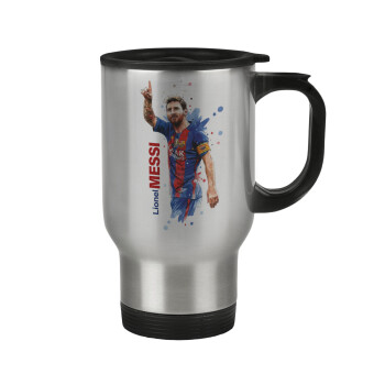 Lionel Messi, Stainless steel travel mug with lid, double wall 450ml
