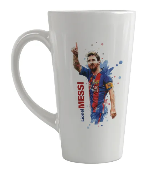 Lionel Messi — Large tapered latte mug, ceramic, 450ml