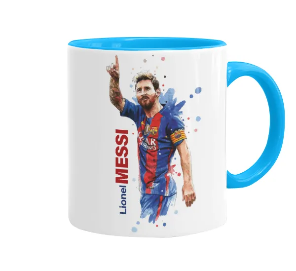 Lionel Messi — Mug colored light blue, ceramic, 330ml