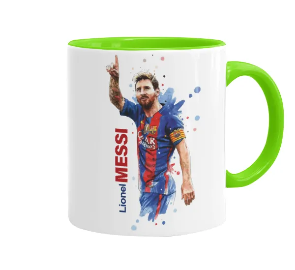 Lionel Messi — Mug colored light green, ceramic, 330ml