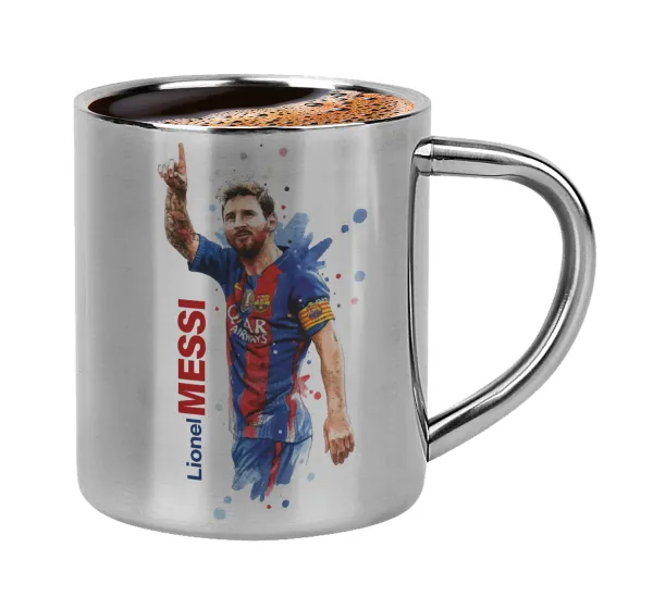 Lionel Messi — Double-wall metal cup for espresso (220ml)
