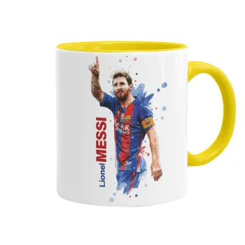 Lionel Messi, Mug colored yellow, ceramic, 330ml
