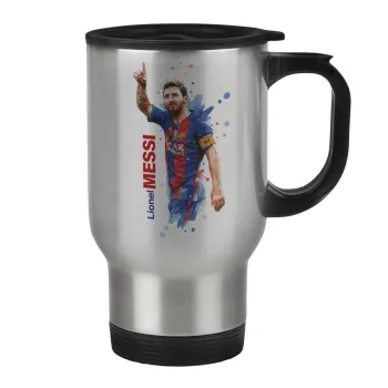 Lionel Messi, Stainless steel travel mug with lid, double wall 450ml