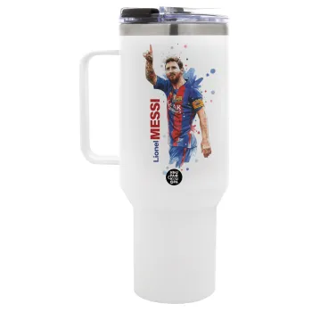 Lionel Messi, Mega Stainless steel Tumbler with lid, double wall 1,2L
