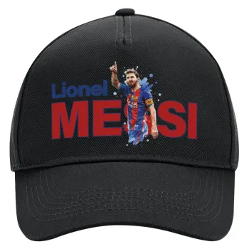 Lionel Messi, Adult Ultimate Hat BLACK, (100% COTTON DRILL, ADULT, UNISEX, ONE SIZE)