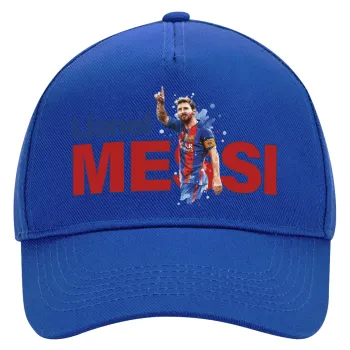 Lionel Messi, Ultimate Adult Hat BLUE, (100% COTTON DRILL, ADULT, UNISEX, ONE SIZE)