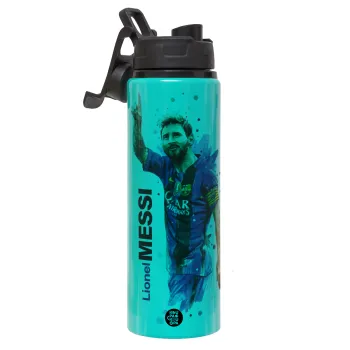 Λιονέλ Μέσι, Μεταλλικό παγούρι νερού με καπάκι ασφαλείας, αλουμινίου 850ml