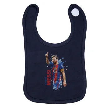 Lionel Messi, Σαλιάρα με Σκρατς 100% Organic Cotton Μπλε (0-18 months)