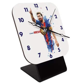 Λιονέλ Μέσι, Επιτραπέζιο ρολόι ξύλινο με δείκτες (10cm)