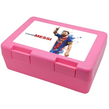 Lionel Messi, Children's cookie container PINK 185x128x65mm (BPA free plastic)