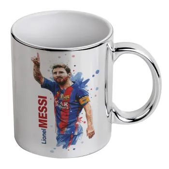 Λιονέλ Μέσι, Κούπα κεραμική, ασημένια καθρέπτης, 330ml