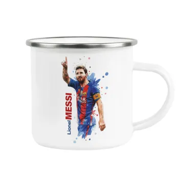 Lionel Messi, Metallic enamel cup white 360ml