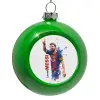 Green Christmas tree ornament bauble 8cm