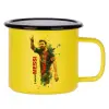 Metallic enamel MATT Yellow cup 360ml