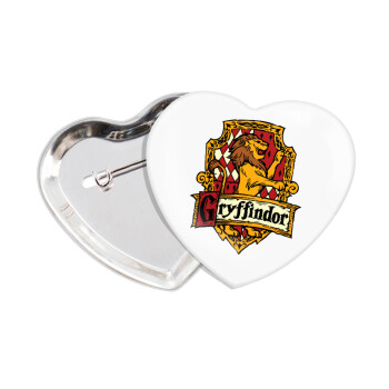 Gryffindor, Harry potter, Κονκάρδα παραμάνα καρδιά (57x52mm)