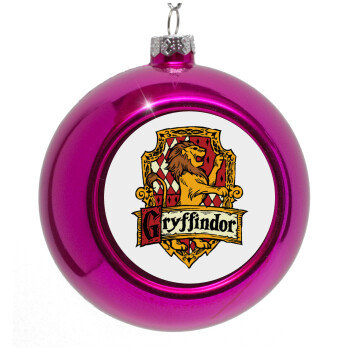 Gryffindor, Harry potter, Purple Christmas tree ornament bauble 8cm