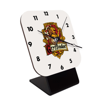 Gryffindor, Harry potter, Quartz Wooden table clock with hands (10cm)