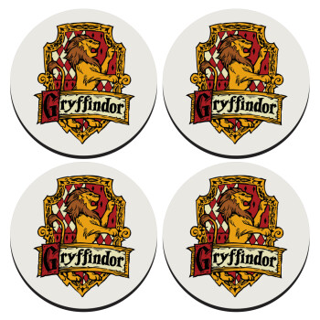 Gryffindor, Harry potter, SET of 4 round wooden coasters (9cm)