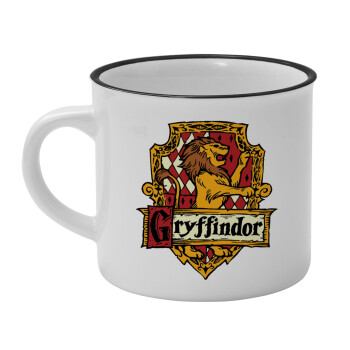 Gryffindor, Harry potter, Κούπα κεραμική vintage Λευκή/Μαύρη 230ml