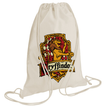 Gryffindor, Harry potter, Τσάντα πλάτης πουγκί GYMBAG natural (28x40cm)