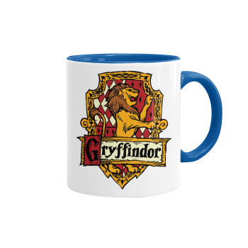 Gryffindor, Harry potter, Κούπα χρωματιστή μπλε, κεραμική, 330ml