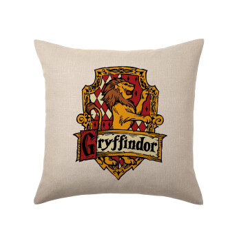 Gryffindor, Harry potter, Μαξιλάρι καναπέ ΛΙΝΟ 40x40cm περιέχεται το  γέμισμα