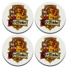 SET of 4 round wooden coasters (9cm)
