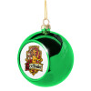Στολίδι Χριστουγεννιάτικη μπάλα δένδρου Πράσινη 8cm